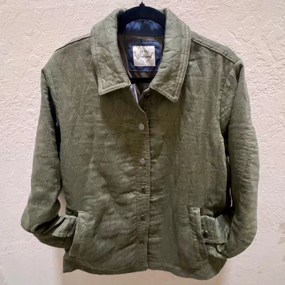 Jachs Girlfriend Ladies’ Olive Large Quilted Chore Jacket - Picture 2 of 16